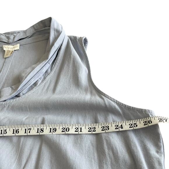 Cynthia Rowley Light Blue Linen Blend Sleeveless Cowl Neck Hi-Low Dress Size 3X - Picture 8 of 10